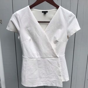 Ann Taylor white wrap top